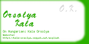 orsolya kala business card